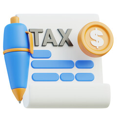 3D Financial Tax. Business and Finance.