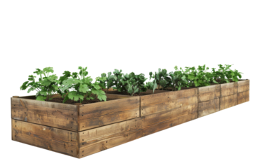 Raised Garden Beds Isolated On Transparent Background