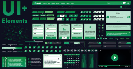 These graphic components provide a comprehensive approach to the development of interfaces that meet modern requirements for functionality and aesthetics in Internet resources.