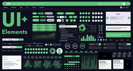 These graphic components provide a comprehensive approach to the development of interfaces that meet modern requirements for functionality and aesthetics in Internet resources.