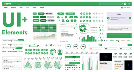 These graphic components provide a comprehensive approach to the development of interfaces that meet modern requirements for functionality and aesthetics in Internet resources.