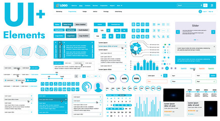 These graphic components provide a comprehensive approach to the development of interfaces that meet modern requirements for functionality and aesthetics in Internet resources.