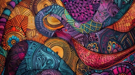 Intricate Psychedelic Patterns Background