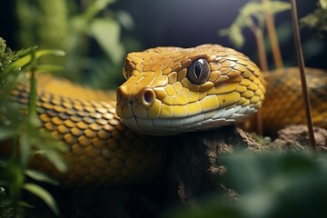 Obraz premium snake in the grass