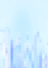 tender gradient background - pale blue color turning into soft lilac, pixel mosaic tile. copy space.