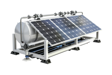 Harnessing Solar Energy for Clean Water Isolated On Transparent Background