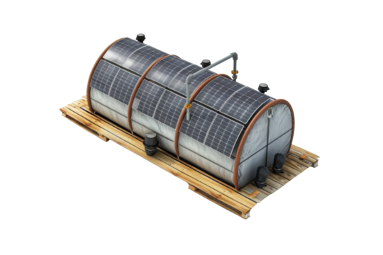 Sun-Powered Water Treatment: A Close-Up Isolated On Transparent Background