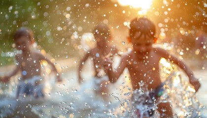 Naklejka premium Summer safety tips with enjoying outdoor activities safely, being mindful of the heat