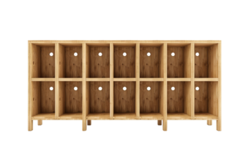 Organized Learning: Student Cubbies Isolated On Transparent Background
