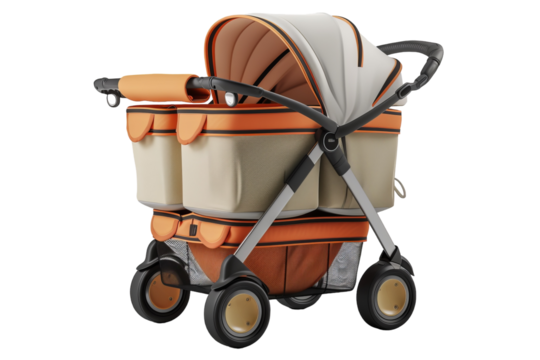Parenting Perfection: Stroller Organizers for Every Need Isolated On Transparent Background