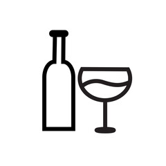 Wine Icon, Suitable for Beverage and Winery Themes