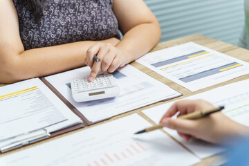 Teamwork brainstorming Creative idea Business project. Business People meeting taking notes while discussing to share idea.