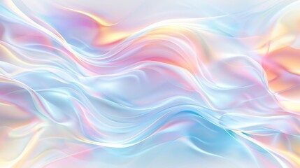 Fototapeta premium A silky abstract background with pastel colors flowing in a wavelike pattern, giving it a 3D cinematic feel.