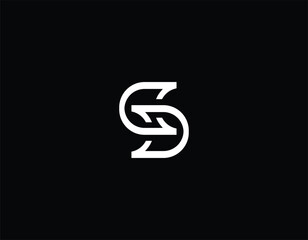 Letters CD or S knot logo design idea with eps ten on black background.