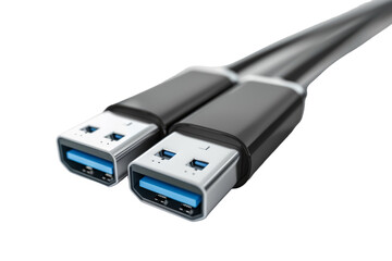 USB Connectivity in Focus: USB Hubs Isolated On Transparent Background