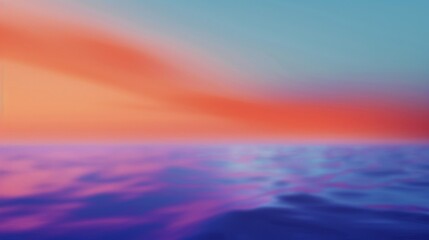 Obraz premium A blurred image evoking a retro vibe with a gradient of blue to red colors and a subtle grain texture.