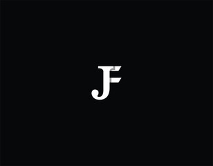 Letter JF or FJ logo design 