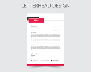 Vector letterhead design modern business letterhead design template