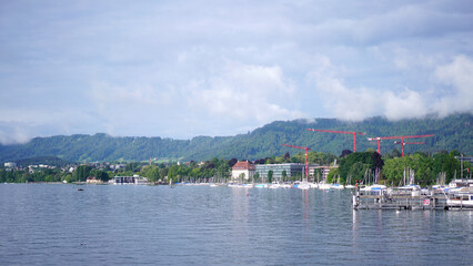 Obraz premium Zurich Lake / Stunning Central Zurich Cityscape, Switzerland