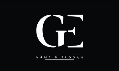 GE, EG, G, E Abstract Letters Logo Monogram