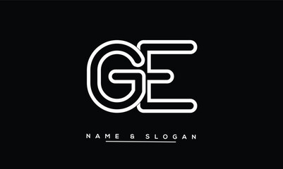 GE, EG, G, E Abstract Letters Logo Monogram