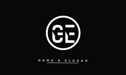 GE, EG, G, E Abstract Letters Logo Monogram