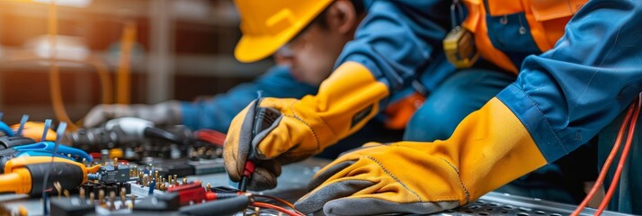 Skilled electrician installing and replacing electrical sockets with precision and expertise