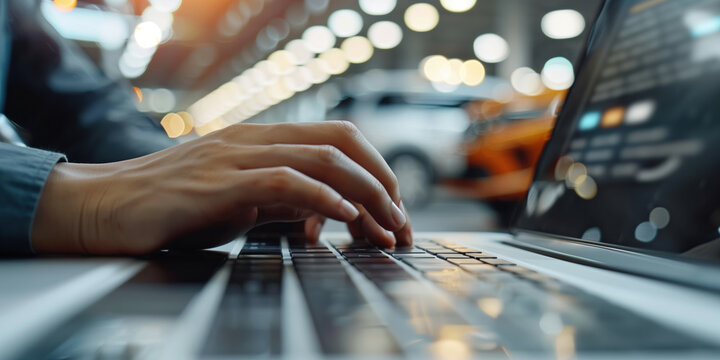 A persons hand using an interactive online buying experience portal