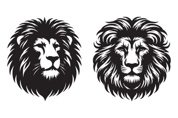 A Lion Head Silhuette Vector Art Illustration V2 S1