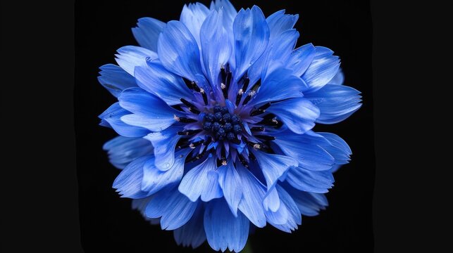A Picture of Blue Cornflower Herb white background