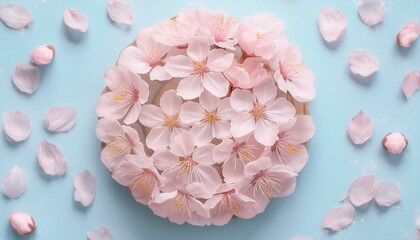 Obraz premium Sakura Serenity: A Blossoming Mandala