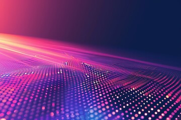 Vibrant abstract light particles wave - Abstract light wave with spectrum of violet to red, resembling digital or quantum concept