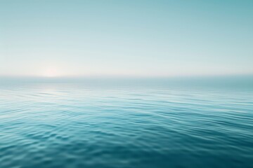 Minimalist image of a peaceful ocean horizon under soft, calming light, perfect for tranquil and serene themes.