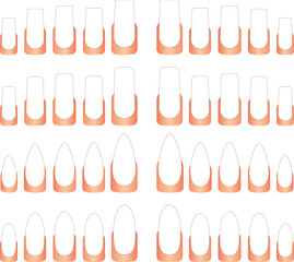 Vector illustration design nail on white background