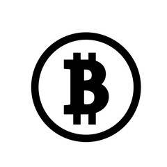 Bitcoin Icon, Ideal for Cryptocurrency and Digital Finance Illustrations