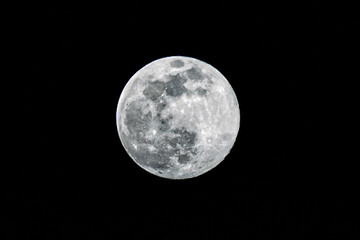 full moon over black