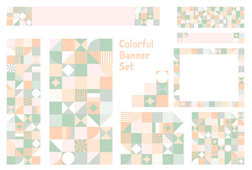 バナーセット_幾何学模様