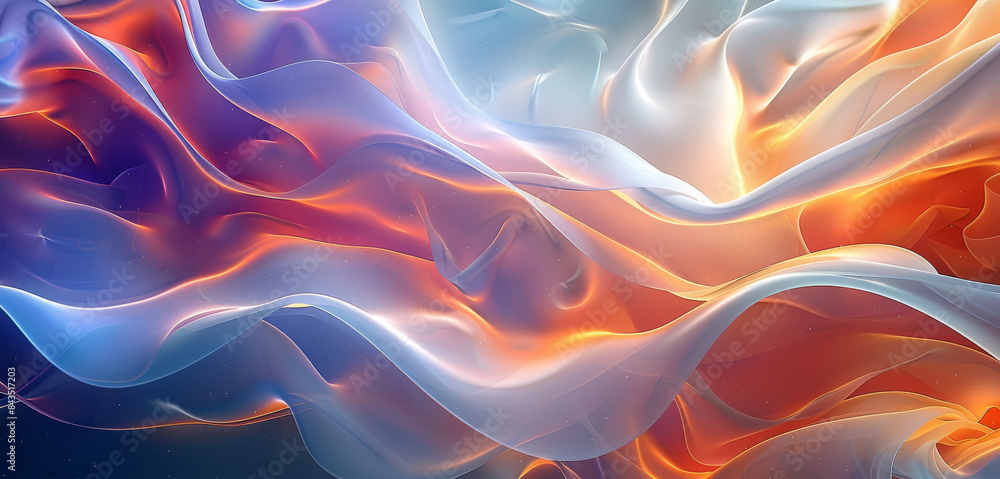 Leinwandbilder abstract background with smooth shapes high quality. generative ai.
