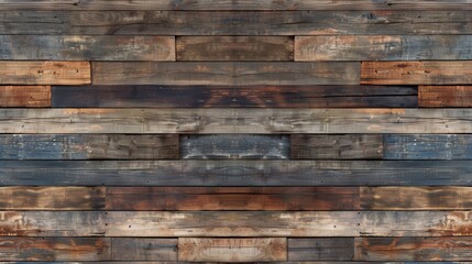 Weathered Wooden Planks with Mixed Tones