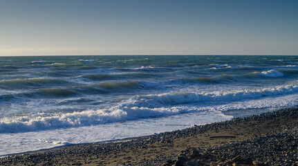 waves of the Mediterranean sea in Cyprus