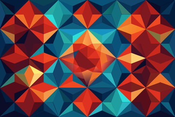 A dynamic pattern of overlapping polygons