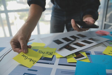 ux Graphic designer creative sketch planning application process development prototype wireframe...