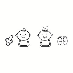 baby and equipment UI icons.Vector