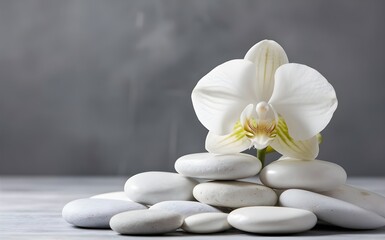 Fototapeta premium spa still life with orchid