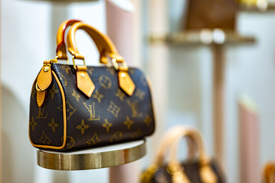 Products display in Louis Vuitton fashion house in Singapore