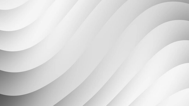 Modern abstract grey wave pattern loop background animation.