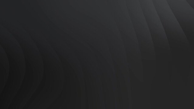 Elegant abstract black wavy lines loop background animation.