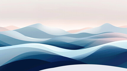 Artistic AI-rendered abstract winter landscape background in land art style