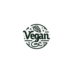 
Vegan logo with green leaves for organic Vegetarian friendly diet, Vegan icon set. Bio, Ecology, Organic logos and icon, label, tag. Green leaf icon on white background.
