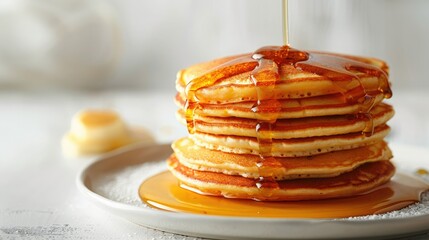 Pancake with honey syrup